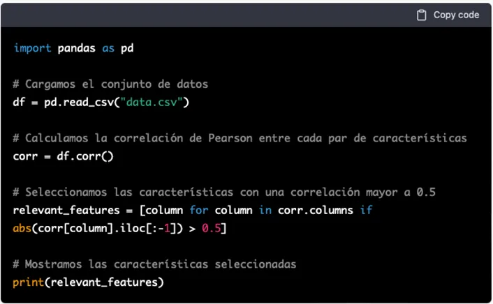 Pearson correlation example in Python