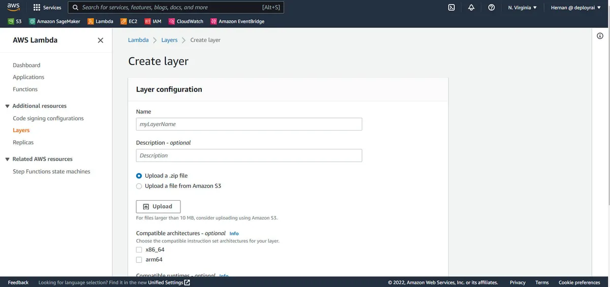 Lambda Custom Layer
